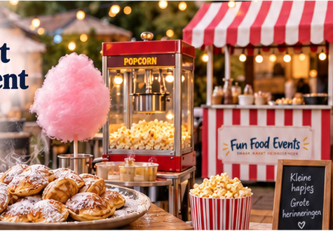 Poffertjes, suikerspin en popcorn